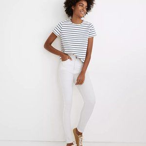 NWT Madewell 9" High-Rise Skinny Jeans in White Size 31